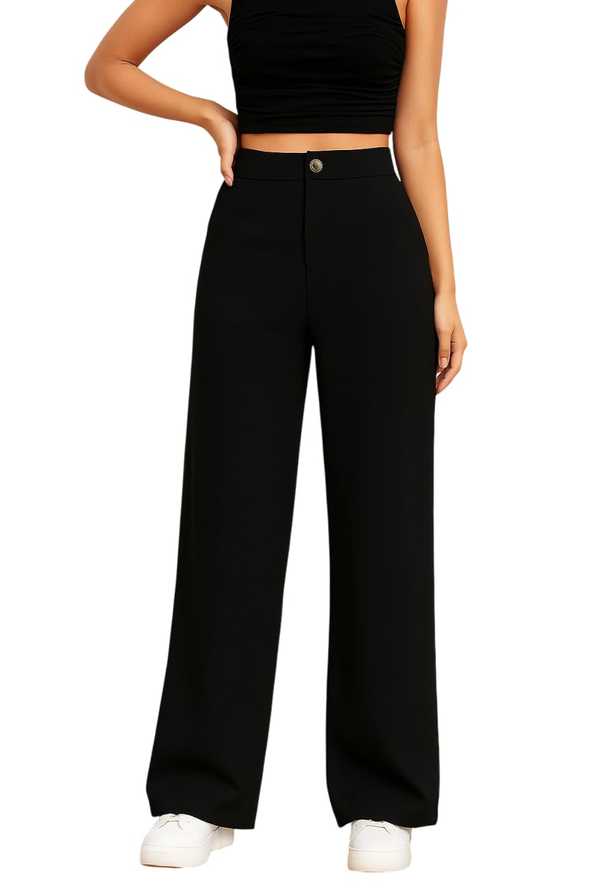 Women's High Waist Formal Trousers: Office-Ready Pants for a Polished Look