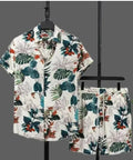 Casual Vacation-Style Printed Short & Shirt Co-ord Set For Men�(2pcs Set) - BiG FACTORY 