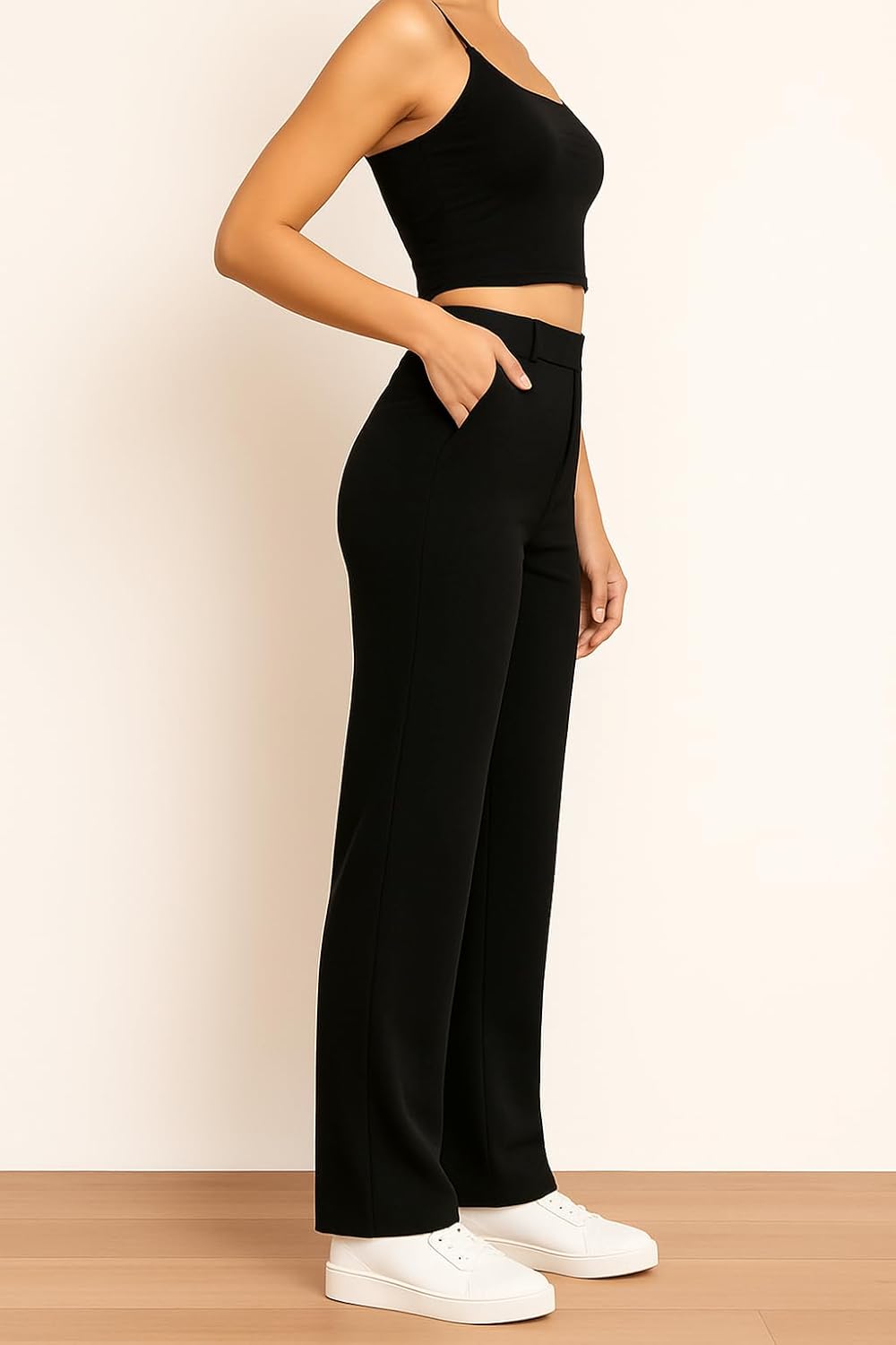 Women's High Waist Formal Trousers: Office-Ready Pants for a Polished Look