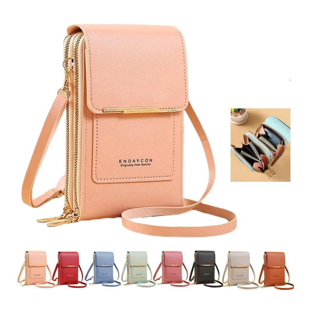 Anti-Theft Double Layer Leather Ladies Sling Bag