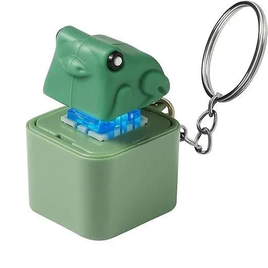 Croaking Frog Stress Reliver Keychain With Color LED Lights - BiG FACTORY 