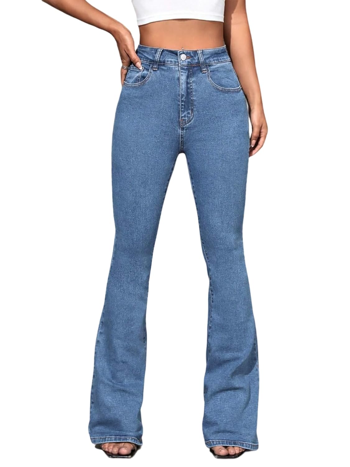 Women's Bootcut Jeans: High-Quality Cotton-Lycra Denim | Precise, accurate representation of superior denim jeans.