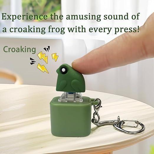 Croaking Frog Stress Reliver Keychain With Color LED Lights - BiG FACTORY 