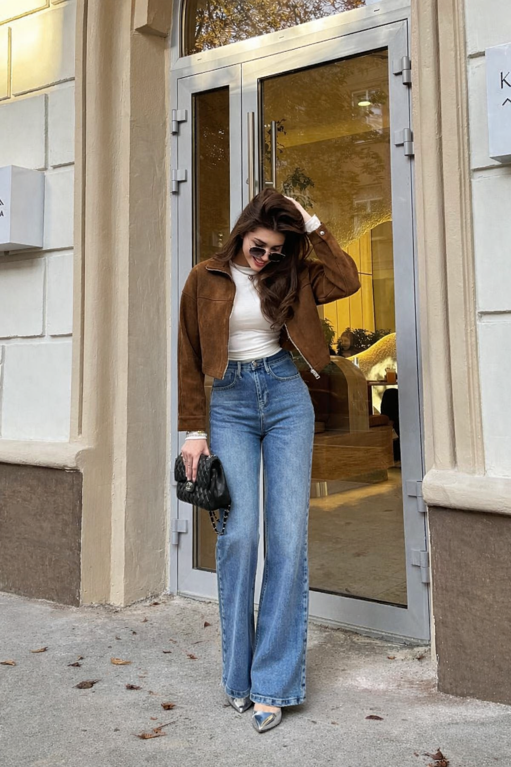 Timeless Classic: Wide-Leg Blue Denim Jeans | Up to 200 characters