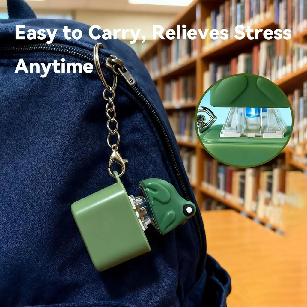 Croaking Frog Stress Reliver Keychain With Color LED Lights - BiG FACTORY 