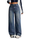 Women's Denim Stretchable High Waist Baggy Jeans for Women - BiG FACTORY 