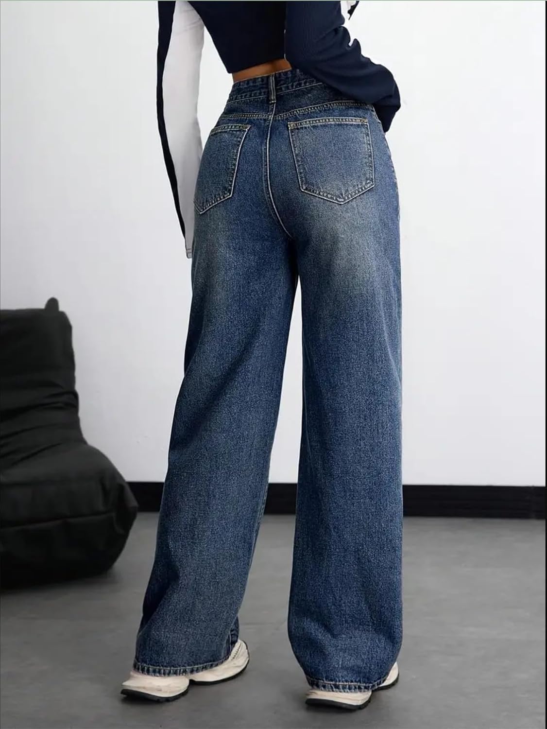 Women's Denim Stretchable High Waist Baggy Jeans for Women