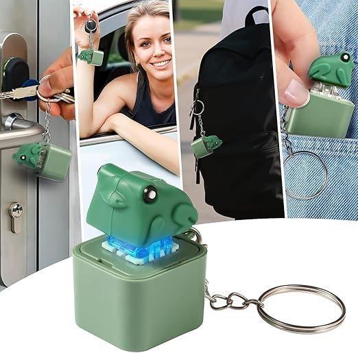 Croaking Frog Stress Reliver Keychain With Color LED Lights - BiG FACTORY 