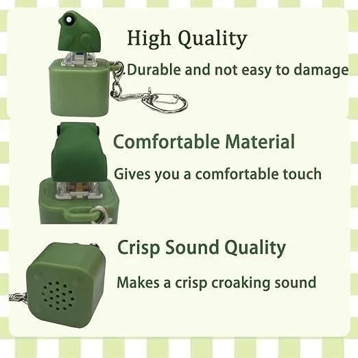 Croaking Frog Stress Reliver Keychain With Color LED Lights - BiG FACTORY 