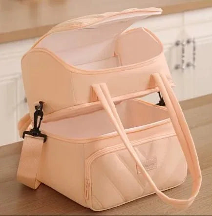 Fashion Double Layer Insulated Lunch Bag - BiG FACTORY 