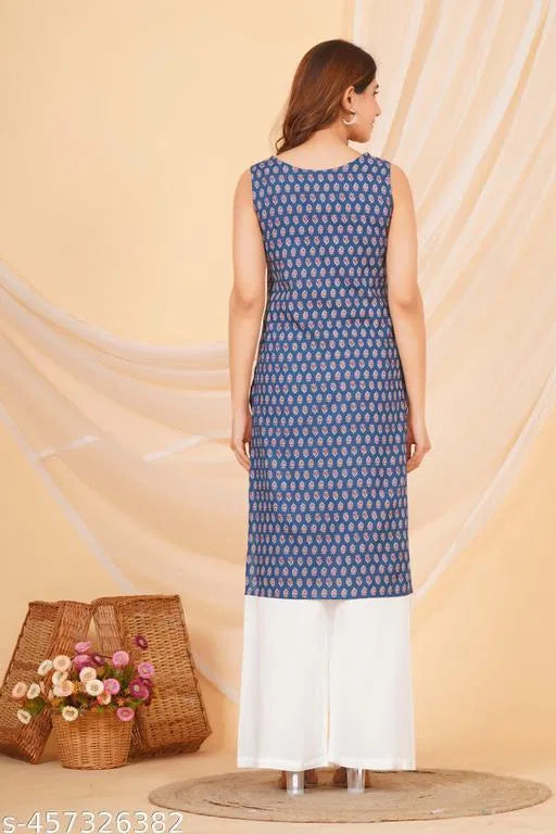 DAILY WEAR KURTI/REGULAR KURTI/FANCY KURTI/CASUAL SLEEVELESS KURTI