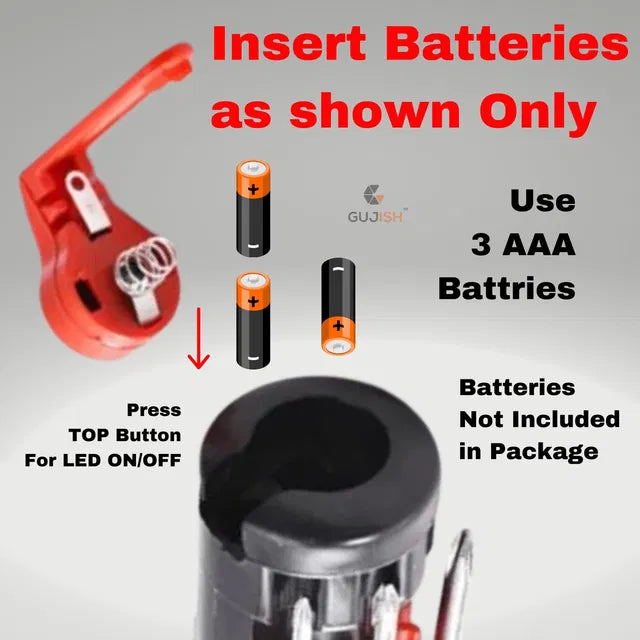 8 in 1 Screwdrivers with Worklight and Flashlight